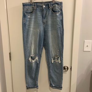 American Eagle Distressed “Mom” Jeans